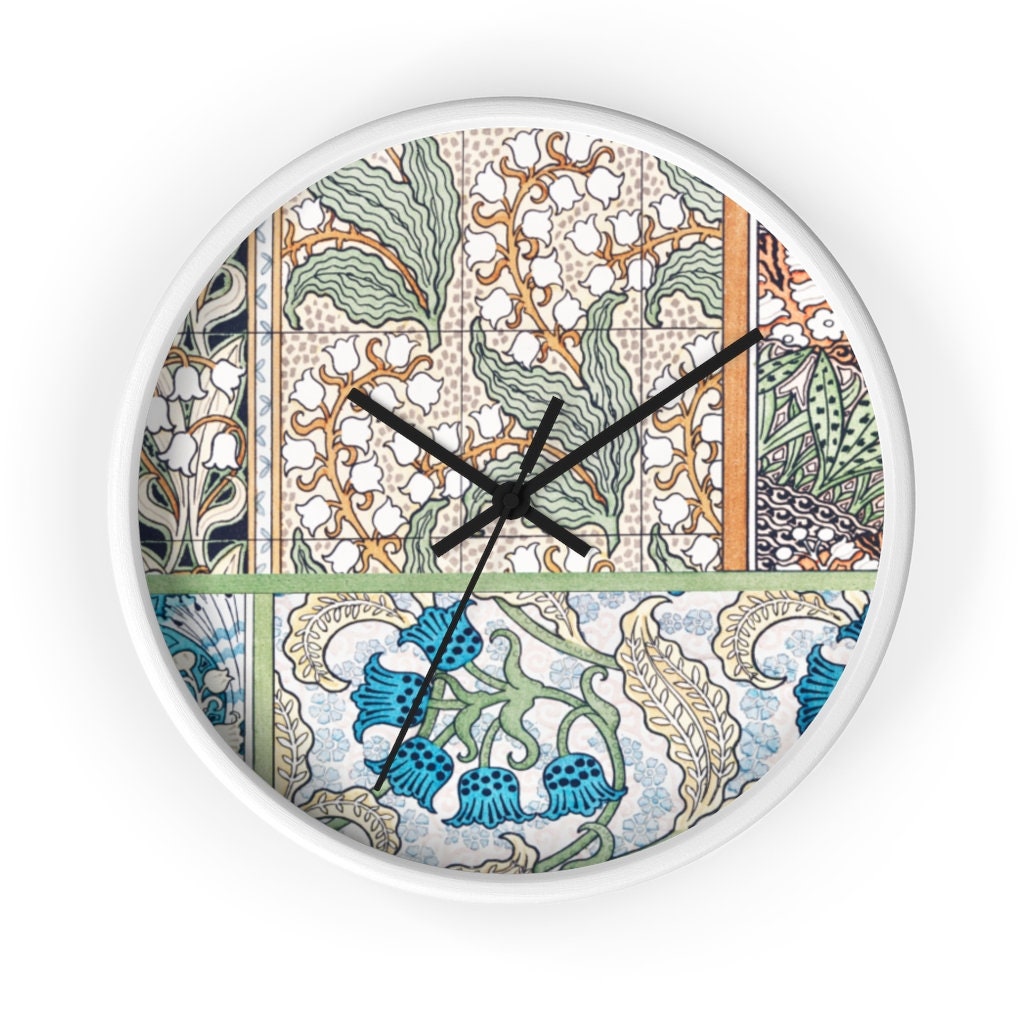 Lily's Home Reloj de pared vintage de cocina francesa, fabricado con un  hermoso diseño envejecido e ilustración de la hora del té francés (13
