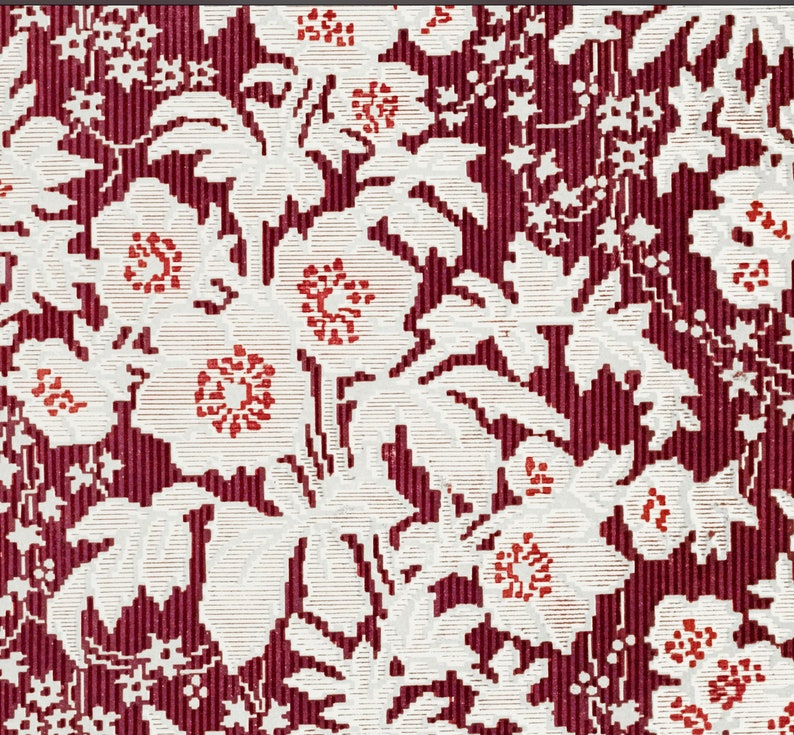 Cartel de flores maximalistas, arte de pared con patrón floral de chintz azul y burdeos, conjunto de dos estampados florales antiguos, decoración única de la habitación imagen 7