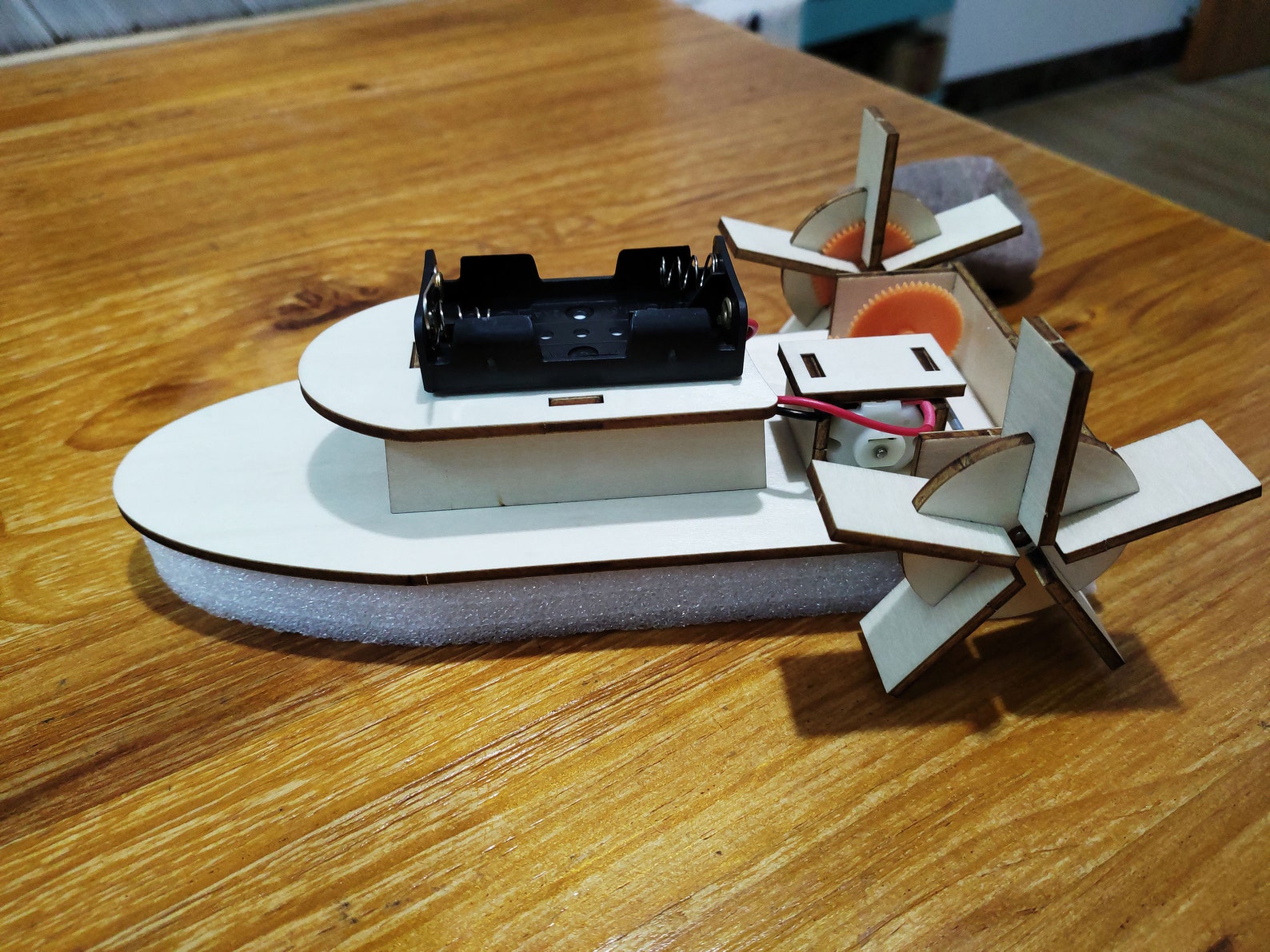 Electric Paddle Wheel Boat Retro Style Wood Navigable Paddle Etsy