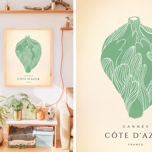 Arte mural de cerámica abstracta imprimible. Arte de pared sage green. Impresión de arte mural abstracto verde. Póster de jarrón abstracto verde. Póster de Sage Green Boho.