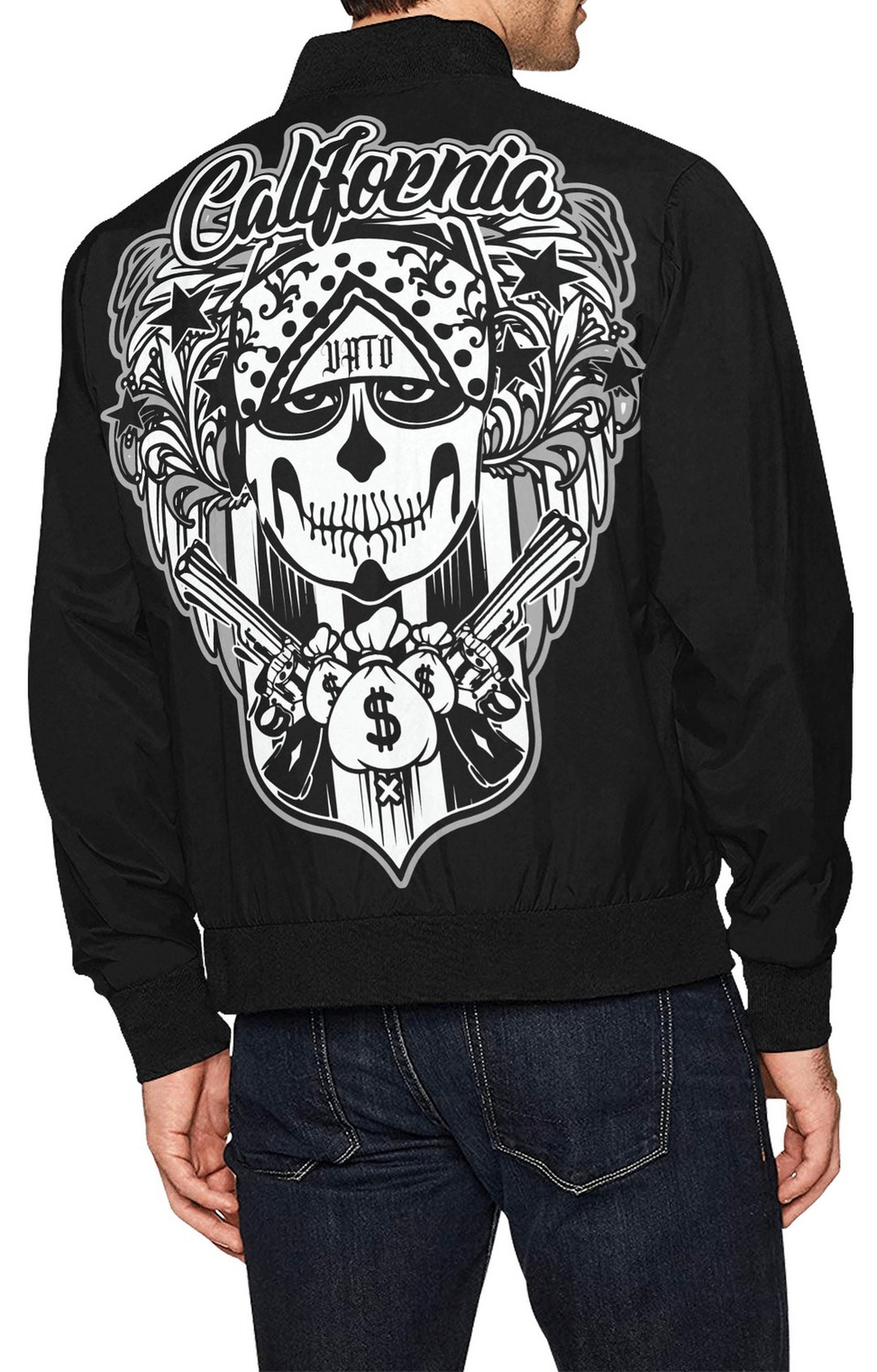 Vato Loco Bomber Jacket Chicano Cholo Mexican Gangsta Thug Raider