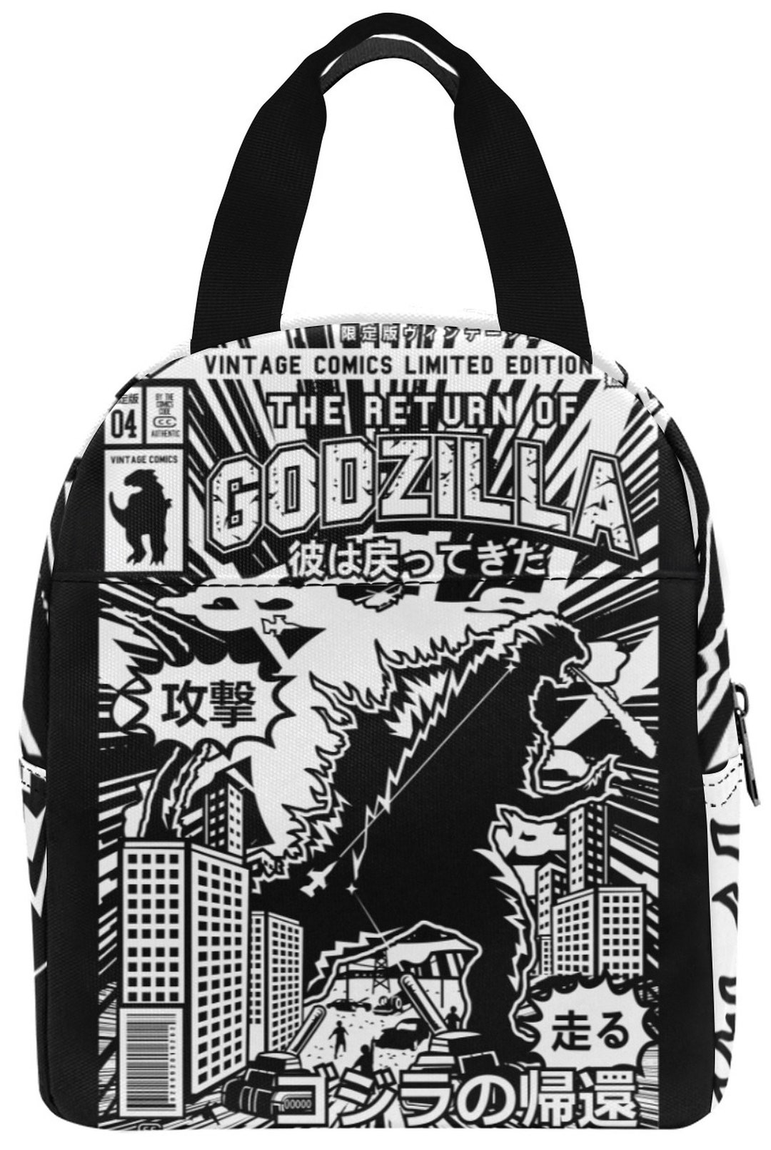 Godzilla Lunch Bag Food Bags Picnic Lunchbox Handbag Gojira Kaiju Japan