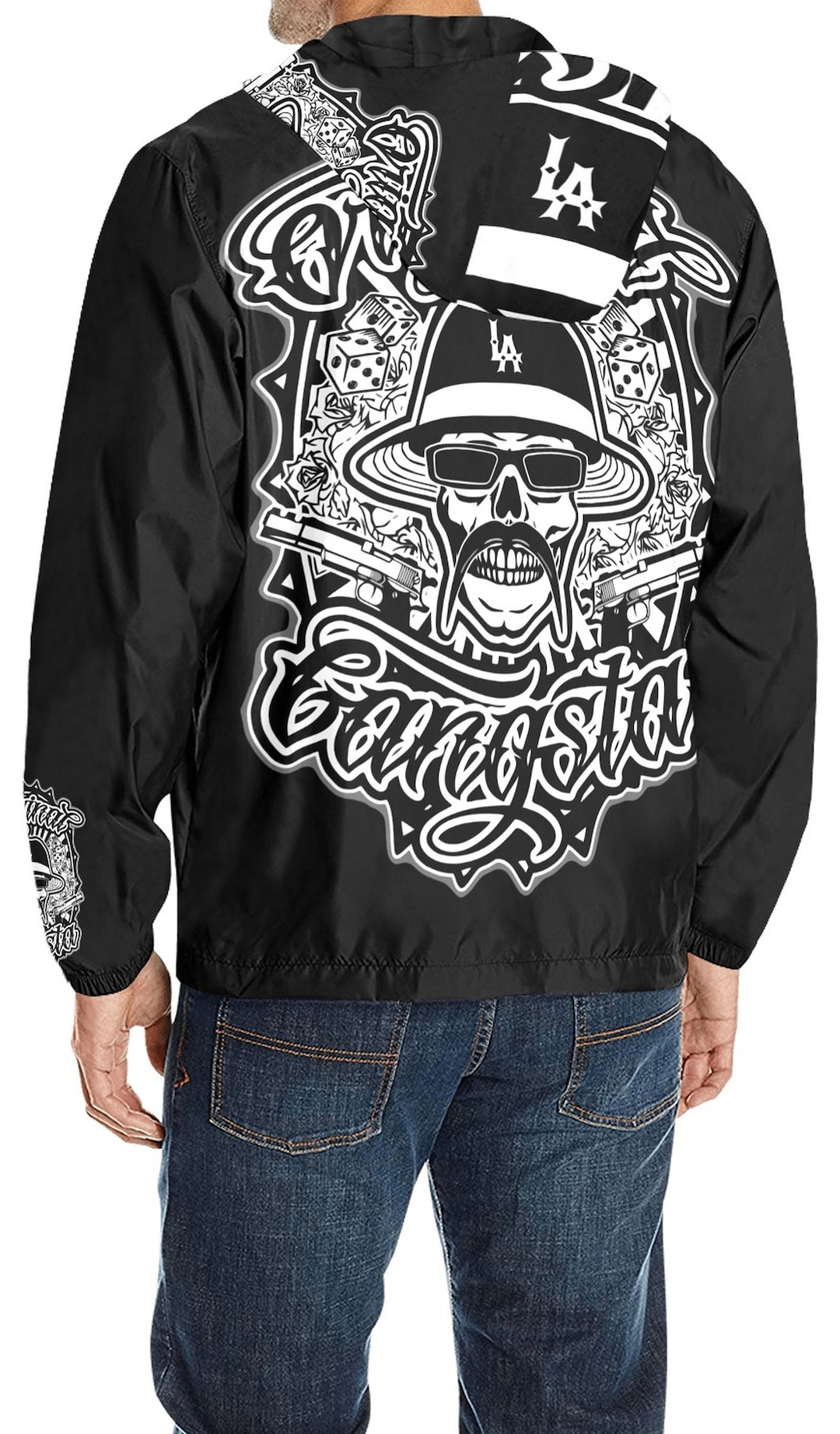 Gangster Windbreaker Chicano Cholo Mexican Gangsta Cartel