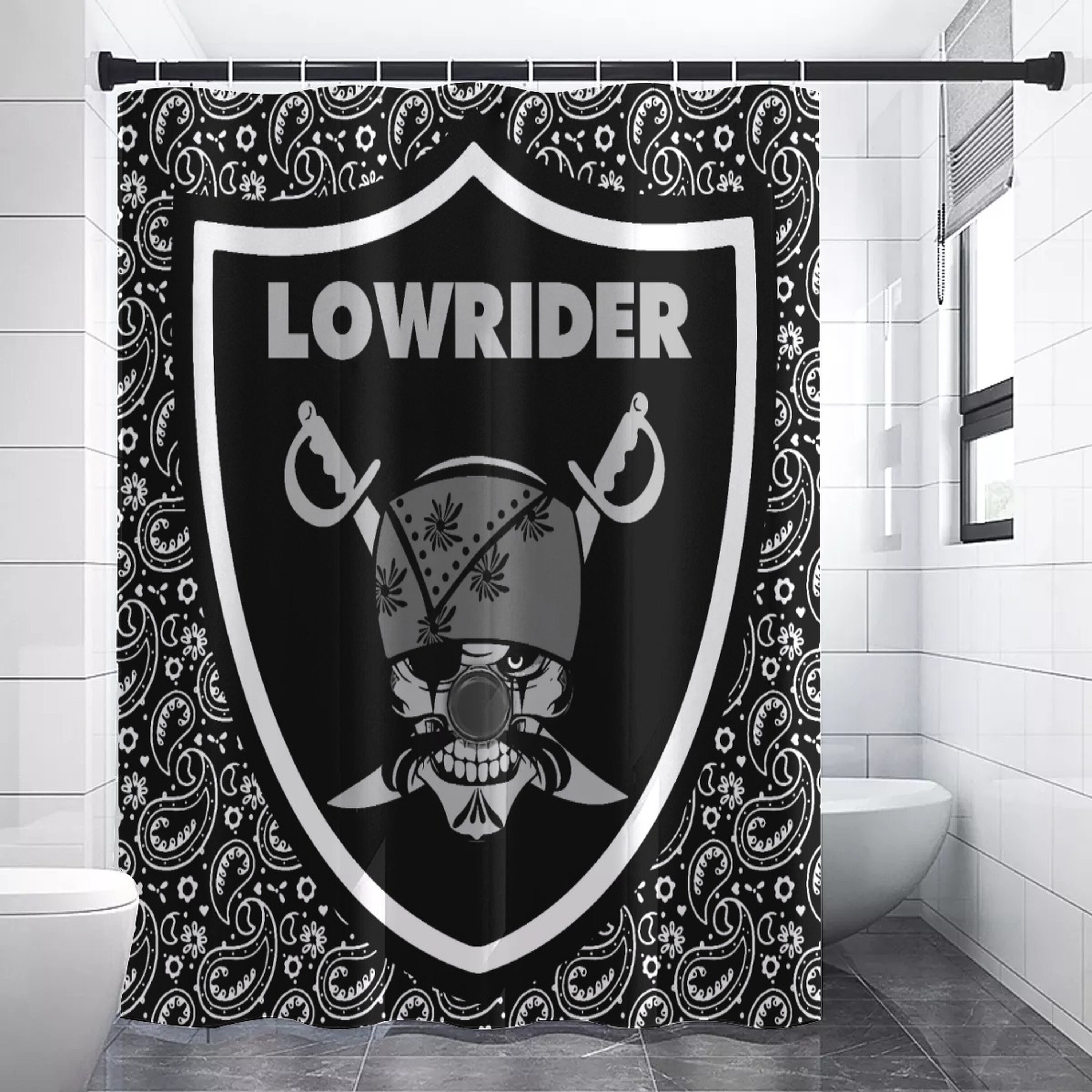 Raider Logo Oakland Grateful Dead Syf Steal Your Face Skull And Lightning  Bolt Shower Curtain By Ho Me Lili With Hooks - Shower Curtains - AliExpress