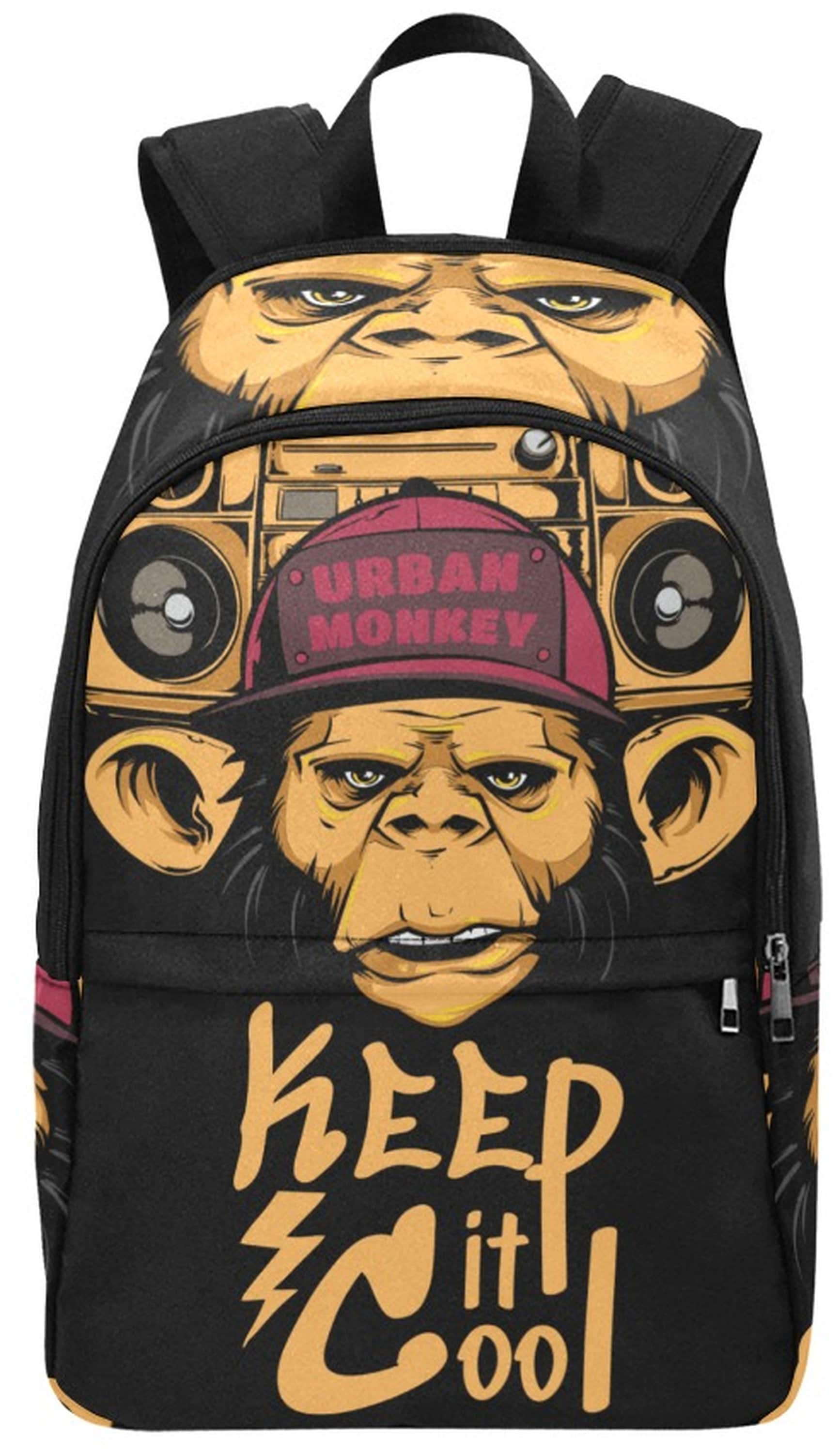 Monkey Backpack Bag Bags Handbag Ape Hip Hop Music Zoo Animal -  Israel