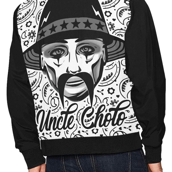 Blouson aviateur Vato Loco Chicano Cholo Cali Mexican Gangsta Thug Raider Clowning Gangster personnalisé imprimé sur l'ensemble XXL XL L M S