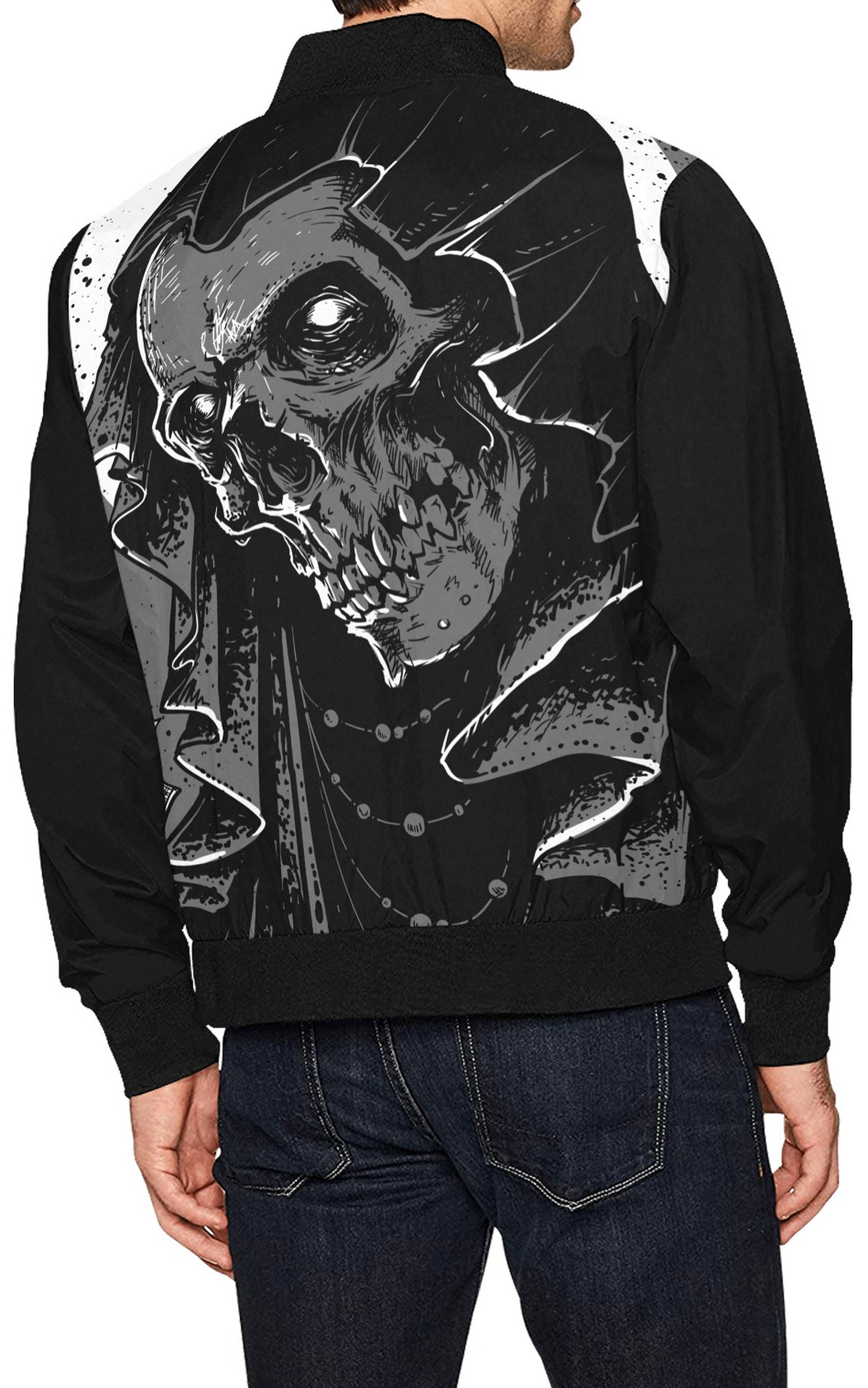 Grim Reaper Bomber Jacket Chicano Día De Muertos Mexican Helloween