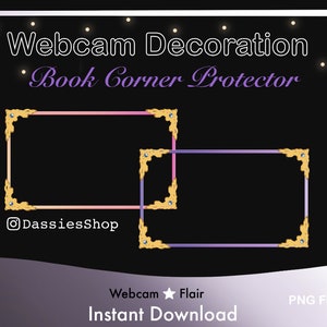 Twitch Camera Overlay Flair Decoration | Book Corner Protector