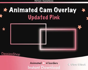 Twitch Animated Camera Overlay | Updated Pink