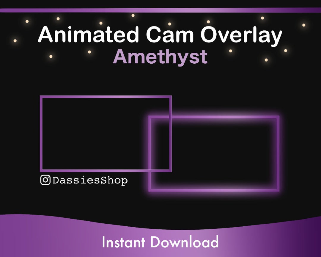 Twitch Animated Camera Overlay | Amethyst - Etsy