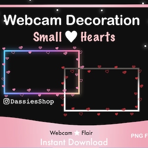 Twitch Camera Overlay Flair Decoration | Small Hearts