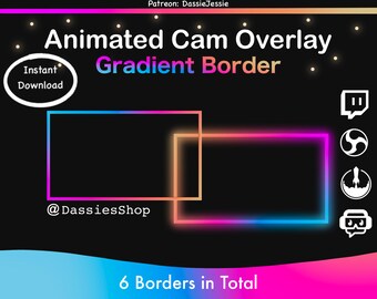 Twitch Animated Camera Overlay | Gradient Border