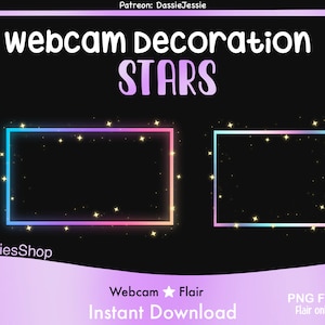 Twitch Camera Overlay Flair Decoration | Stars