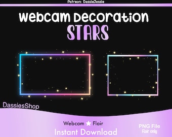 Twitch Camera Overlay Flair Decoration | Stars