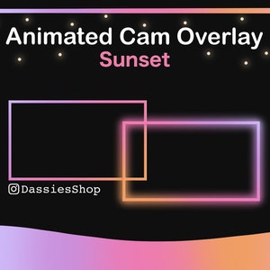 Twitch Animated Camera Overlay | Sunset