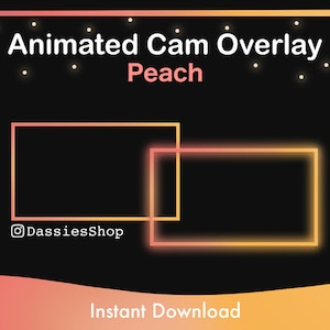 Twitch Animated Camera Overlay | Peach