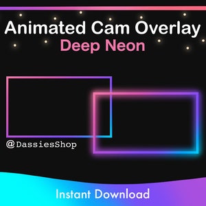 Twitch Animated Camera Overlay | Deep Neon