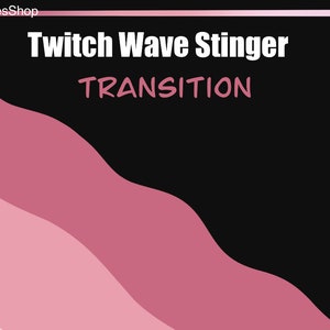 Twitch Animated Stinger Transition | Simple Pink Waves