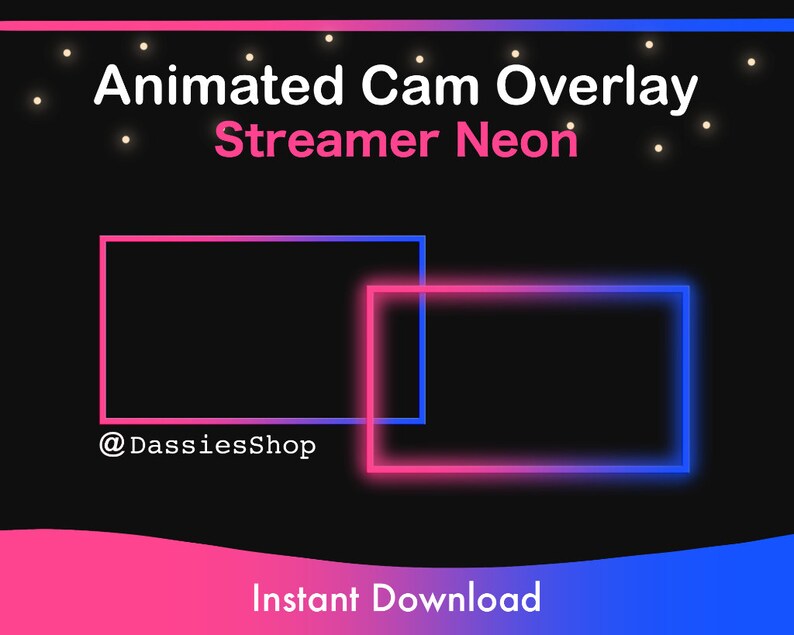 Twitch Animated Camera Overlay | Streamer Neon - Etsy Canada