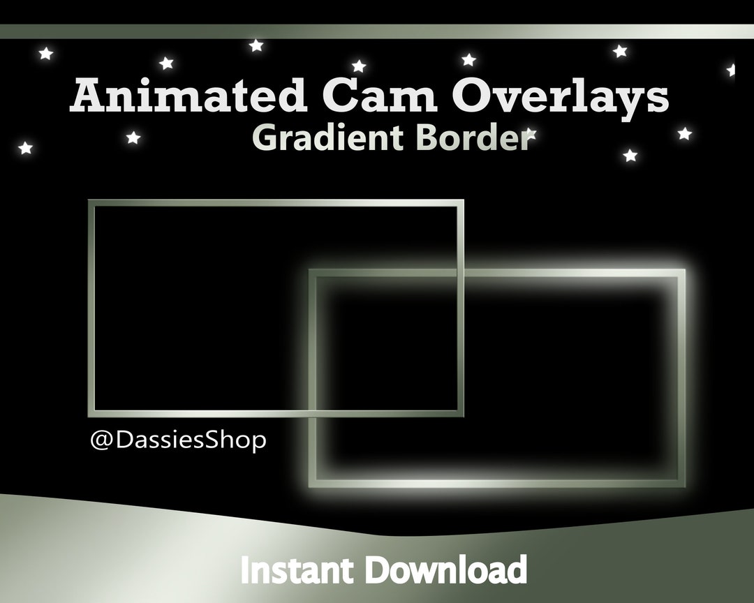Twitch Animated Camera Overlay | Gradient Border - Etsy