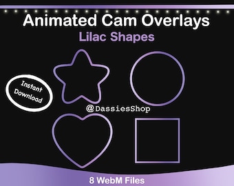 Twitch Animated Camera Overlay | Lilac Shapes