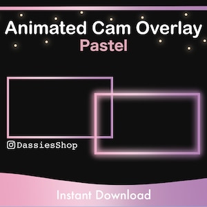 Twitch Animated Camera Overlay | Pastel