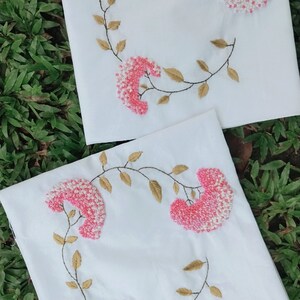 Image showcasing Hand Embroidered Pillow Cases / Cushion Covers / Pillow / Throw Pillows ...