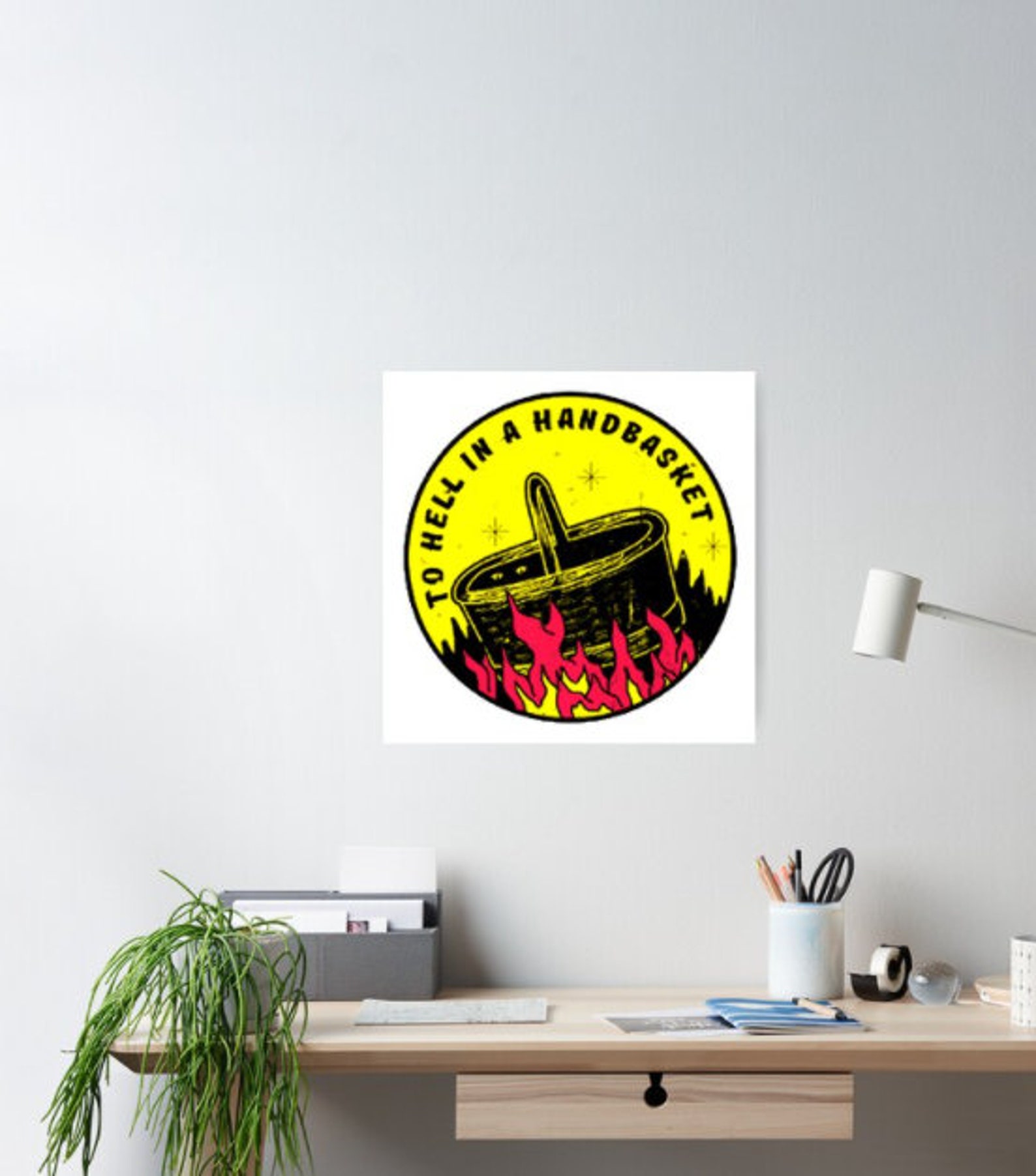 Hell in a Handbasket Poster Etsy