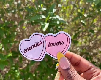 Enemies Lovers Heart Sticker | Kindle E-Reader Bookish Decal