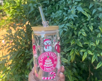 Girly Christmas Vibes Cup – Custom Holiday Tumbler