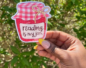 Holographic Reading is My Jam Sticker – Bookish Journal, Laptop Decal