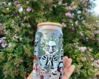 Halloween spooky || Libbey Cup Glass Can | chucky,