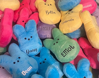 Personalized Peeps Bunny Plush: Custom Easter Basket Filler