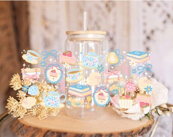 Afternoon Tea Cup Wrap, Coquette Flowers Print (Digital Download)