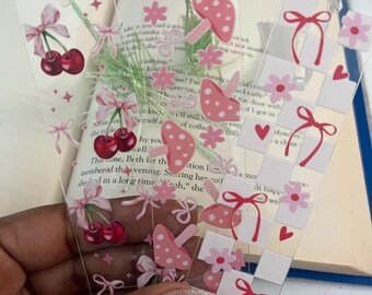 Acrylic Cottagecore Bookmark | Strawberry Book Lover Gift