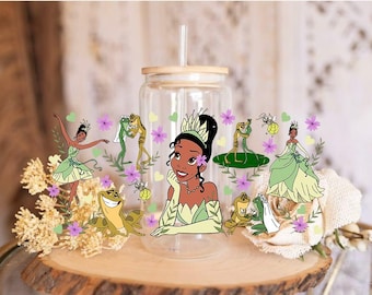 Frog Pond Princess Cup Wrap – Whimsical UV DTF Design