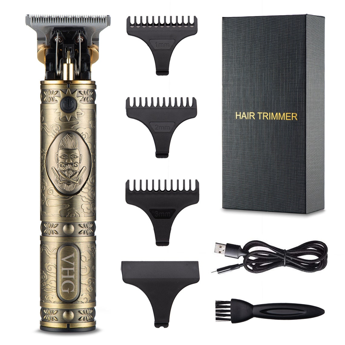 VHG Innovation Zero Gapped Beard TrimmerGold Ornate Barber Etsy