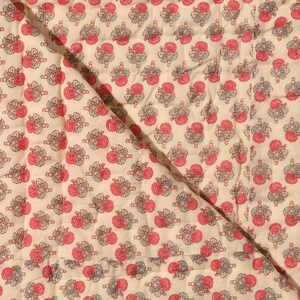 Hand-Printed Cotton Quilt, Floral Comforter, Oversized Bed Throw Blanket image 7