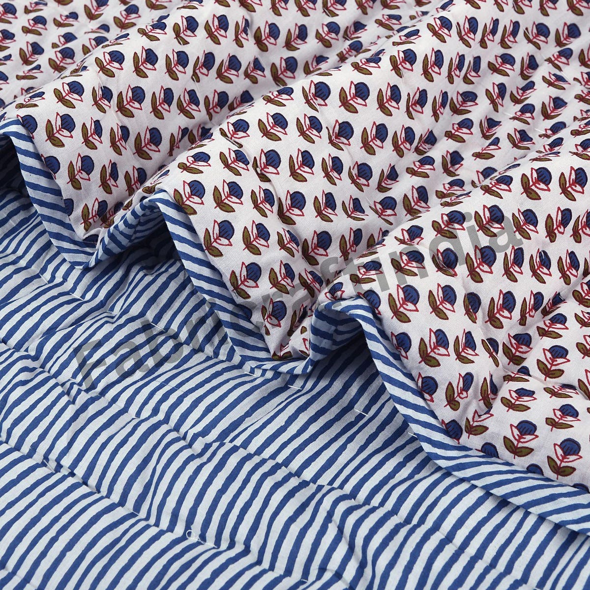 Comforter Quilt Hand Block Printed 100% Pure Cotton Cloth Quilted Throw Blanket Cover for Couch and Bed Lap Bedding Coverlet Oversized Quilt - Etsy