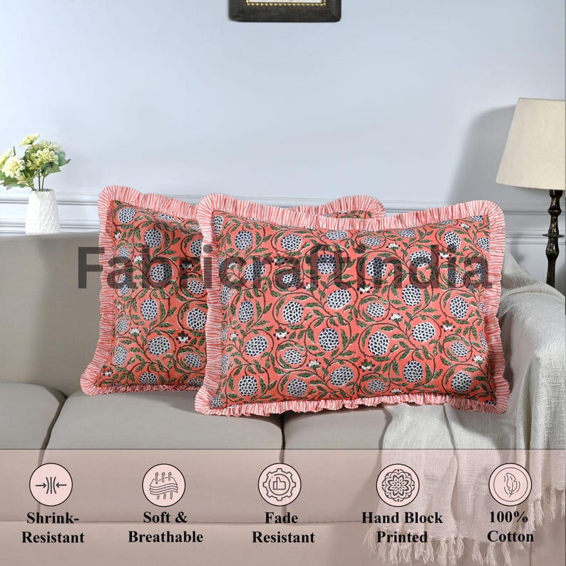 Fabricraftindia Ruffle Bed Pillow Cover - Thumbnail 2