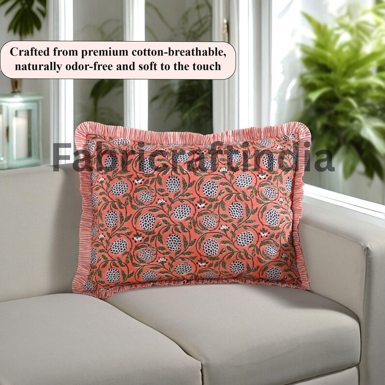 Fabricraftindia Ruffle Bed Pillow Cover - Thumbnail 3
