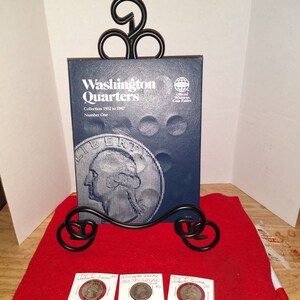 Washington Quarter Starter Set w/ Folder.90 percent Silver. Three assorted dates included.