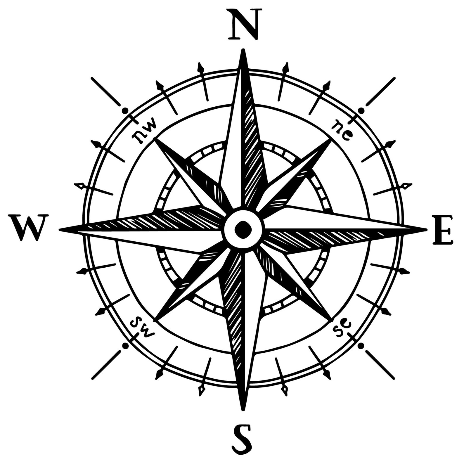 Het Kompas van het noorden nam het Trekken toe Etsy Het Kompas van het noorden nam het Trekken toe Etsy