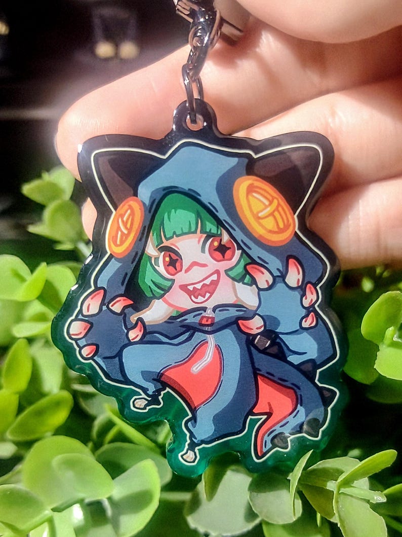 GACHI-prullenbakbedels | Epoxy-acrylsleutelhangerhangers Monster