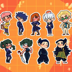 JJK Sorcerer Chibi Holographic Sticker Collection