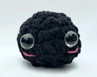 Crochet Lump of Coal Plushie, Kawaii Gag Gift