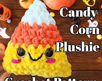 Candy Corn Plushie Crochet Pattern: Easy Halloween DIY (PDF Pattern)