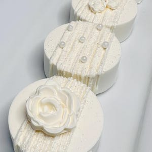 White Rose Pearl Chocolate Covered Oreo 1 Dz Wedding Anniversary Baby Shower Baptism Party Favor Candy Table Gift