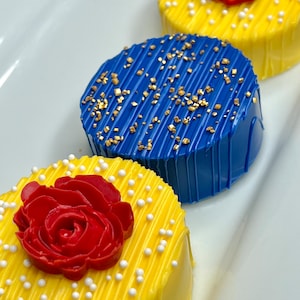 Beauty And The Beast Birthday Inspired Chocolate Covered Oreo Anniversary Birthday Party Favor Treat Table 1 dozen