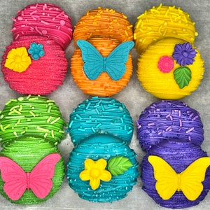 Flower Butterfly Rainbow Encanto Party Cookies Chocolate Covered Oreo Birthday Party Favor Shower Treat Table 1 Dozen
